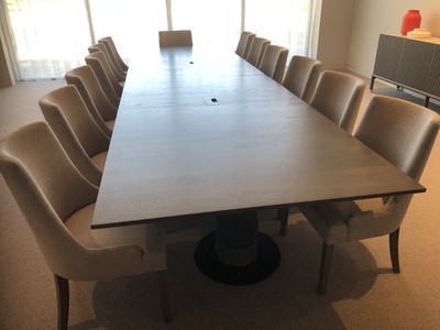 Boardroom table and chairs